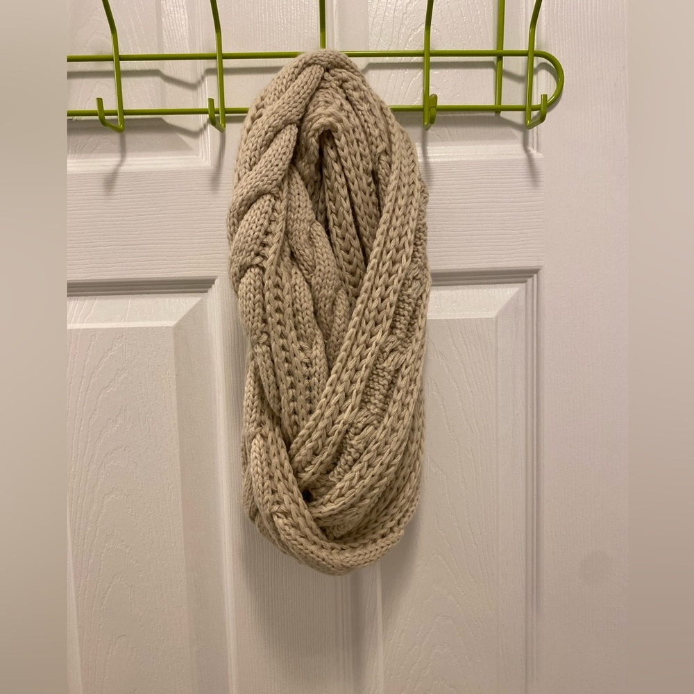 Cozy cable knit scarf
